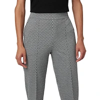 Geo-Print Pull-On Dress Pants