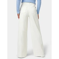 Frayed Edge Wide Leg Denim Pants