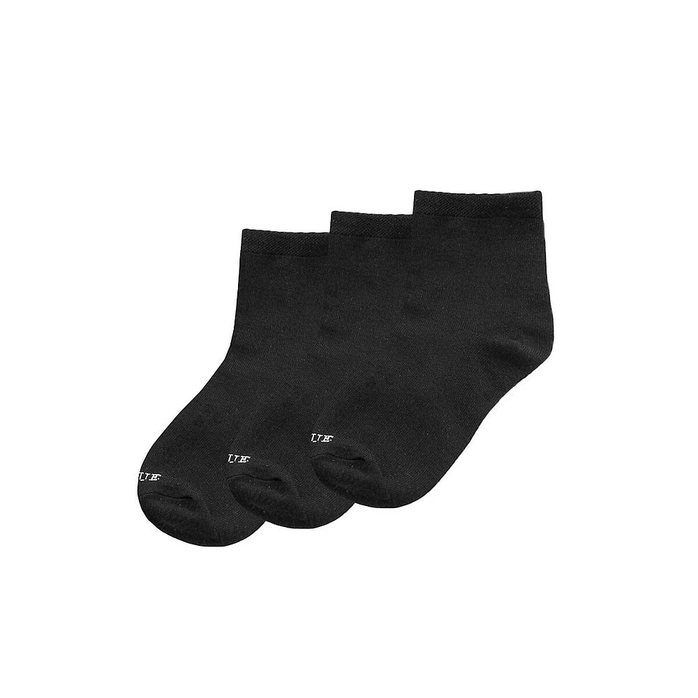 Chaussettes courtes ultradouces pour femme, trois paires