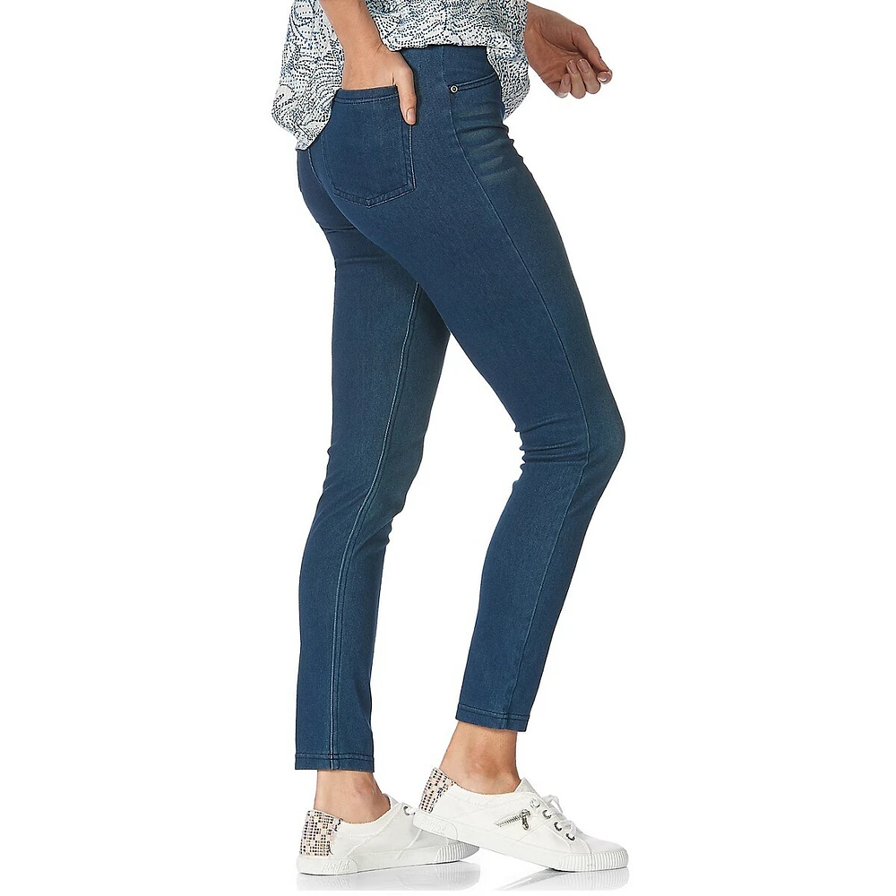 High-Waist Denim Leggings