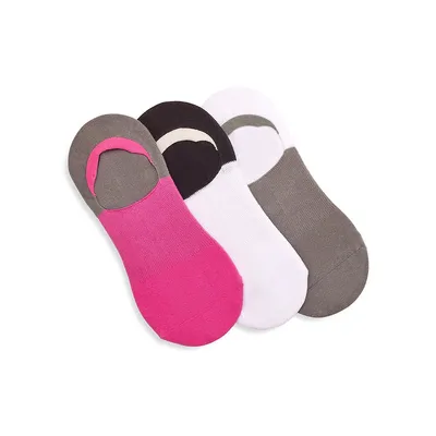 Women's 3-Pair Colourblock Arch Hug Liner Footlet Socks Pack