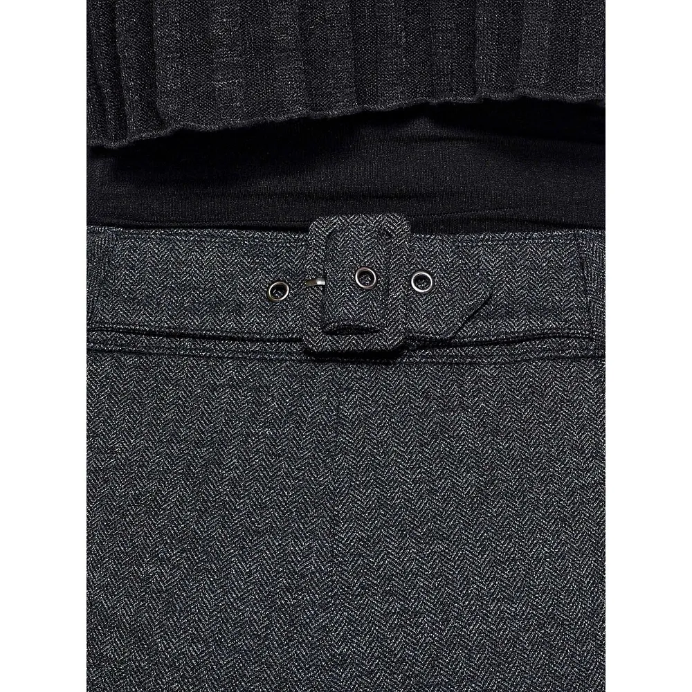 Herringbone Pull-On Trouser