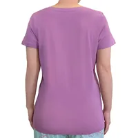 Short-Sleeve V-Neck Pyjama T-Shirt