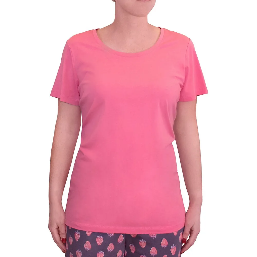 Short-Sleeve Scoopneck Pyjama T-Shirt
