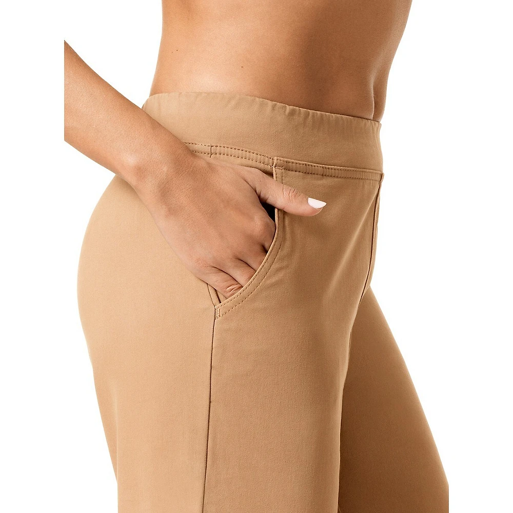 Pantalon à la cheville sans attache en coutil doux