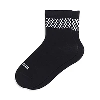 Chaussettes mi-mollet à bord en résille pour femme