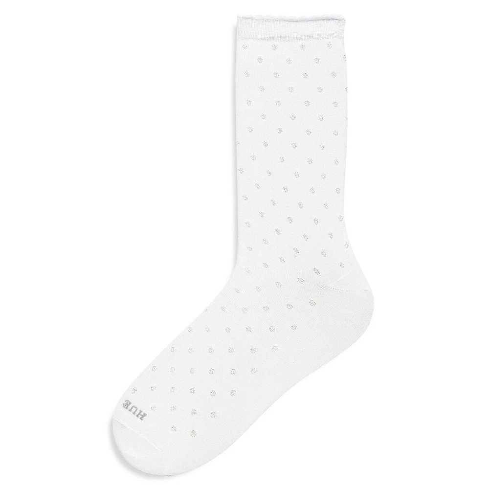 Women's Textured Dot Crew Socks