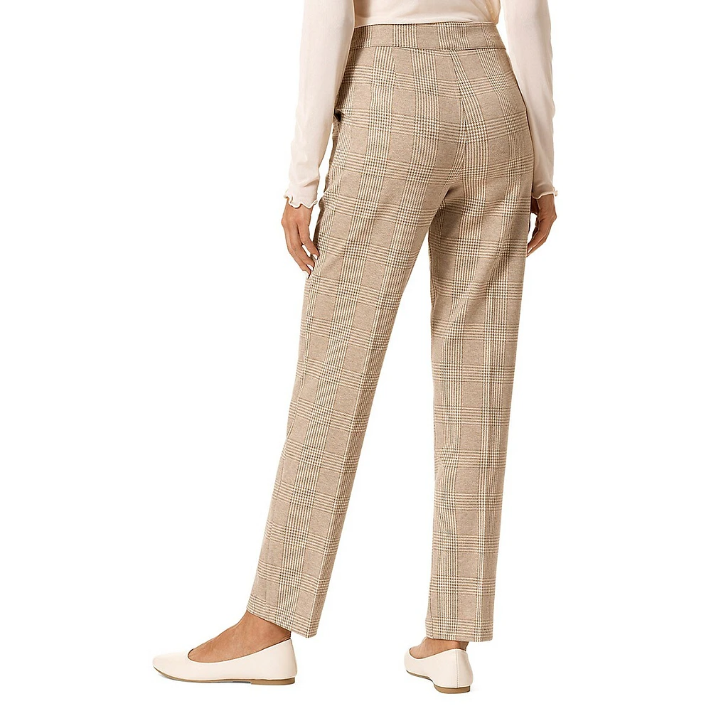 Pantalon sans fermeture à motif prince-de-galles