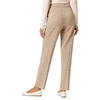 Glen Plaid Pull-On Trousers