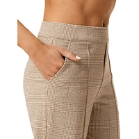 Glen Plaid Pull-On Trousers