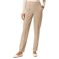 Glen Plaid Pull-On Trousers