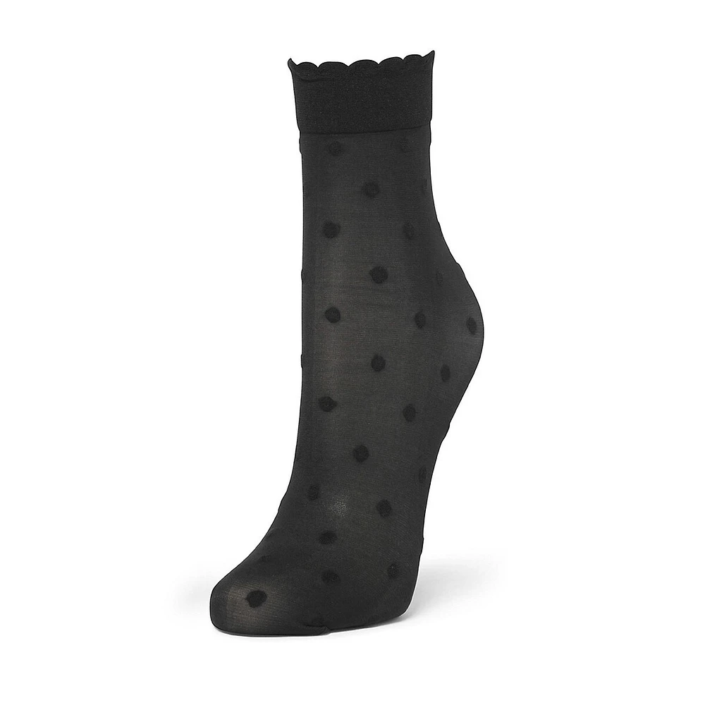 Women's Sheer Dot Anklet Socks