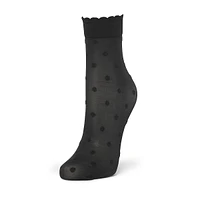 Women's Sheer Dot Anklet Socks