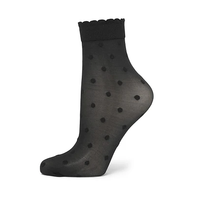 Women's Sheer Dot Anklet Socks