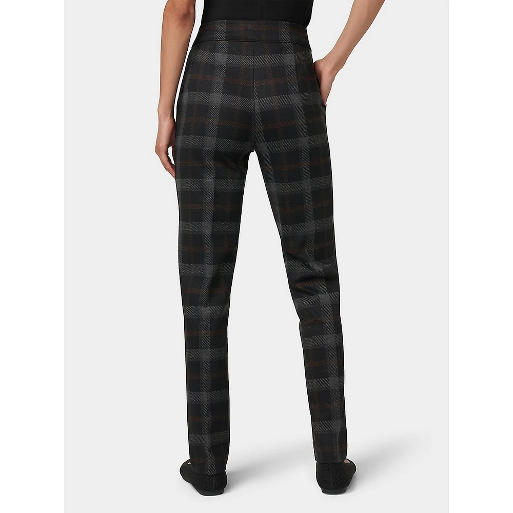 Plaid Pull-On Trouser