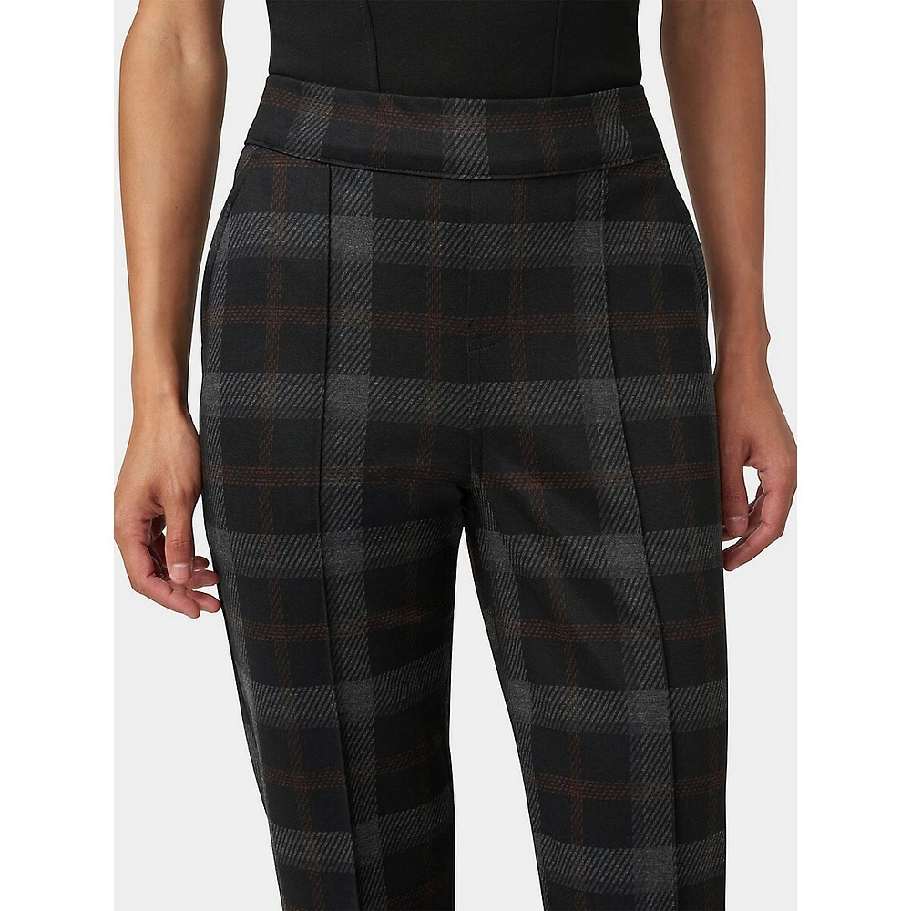 Plaid Pull-On Trouser