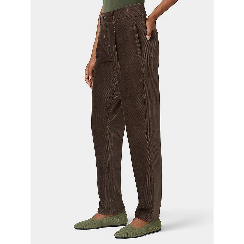 Pull-On Straight Leg Corduroy Pants