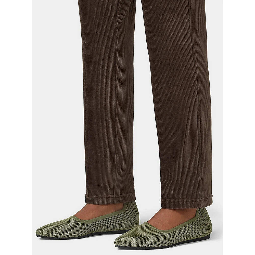 Pull-On Straight Leg Corduroy Pants