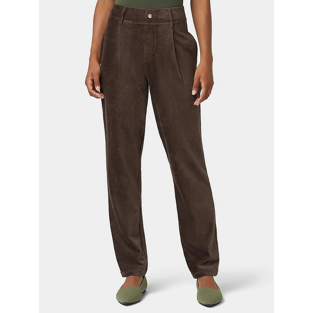 Pull-On Straight Leg Corduroy Pants