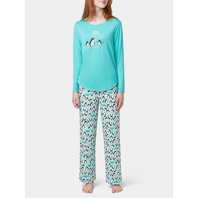 2-Piece Penquins Panche Pyjama Packaged Set