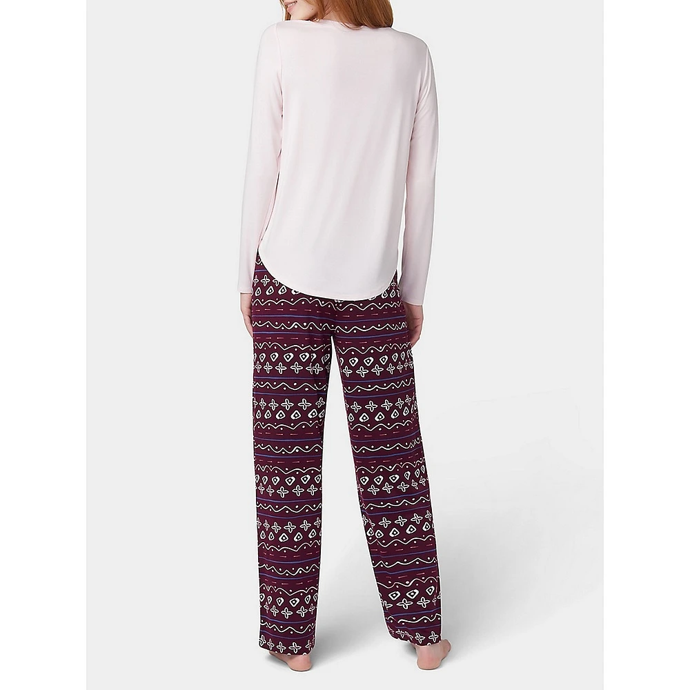 2-Piece Polar Bear Fair Isle Long-Sleeve Pyjama Packaged Set