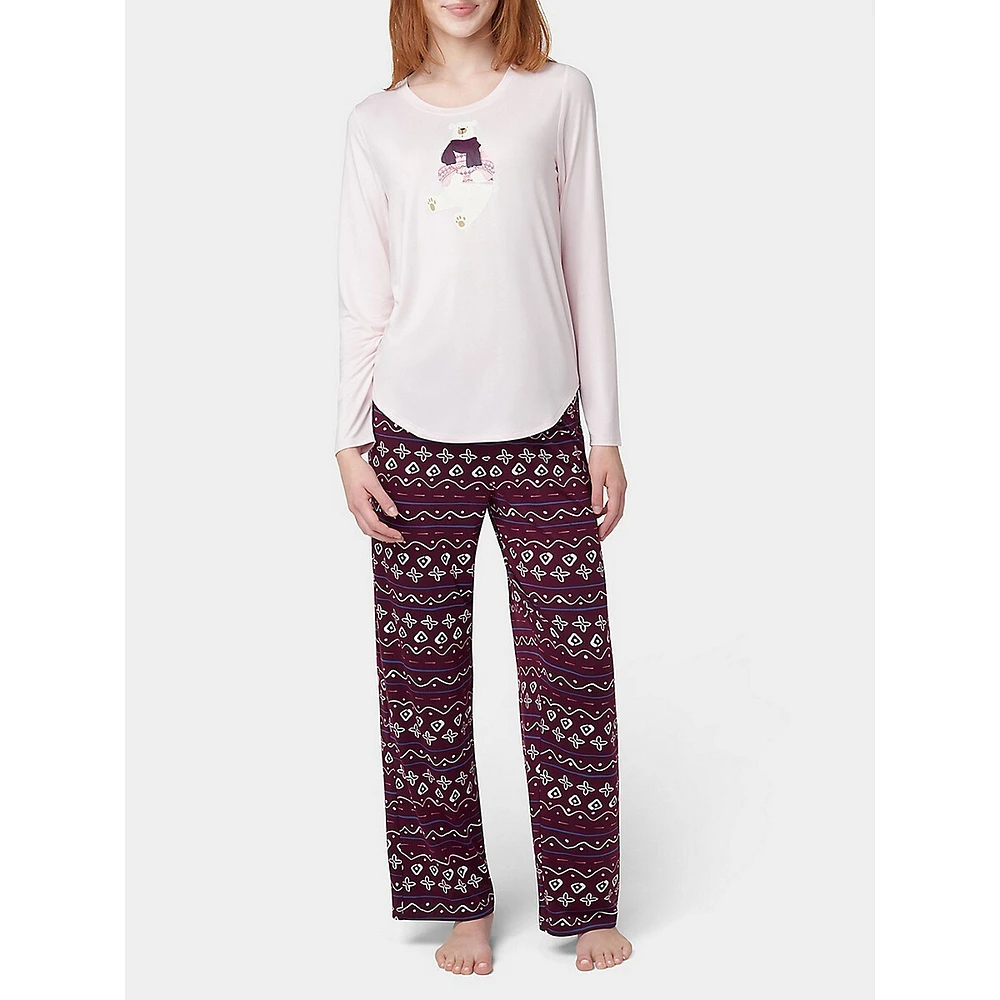 2-Piece Polar Bear Fairisle Pyjama Packaged Set