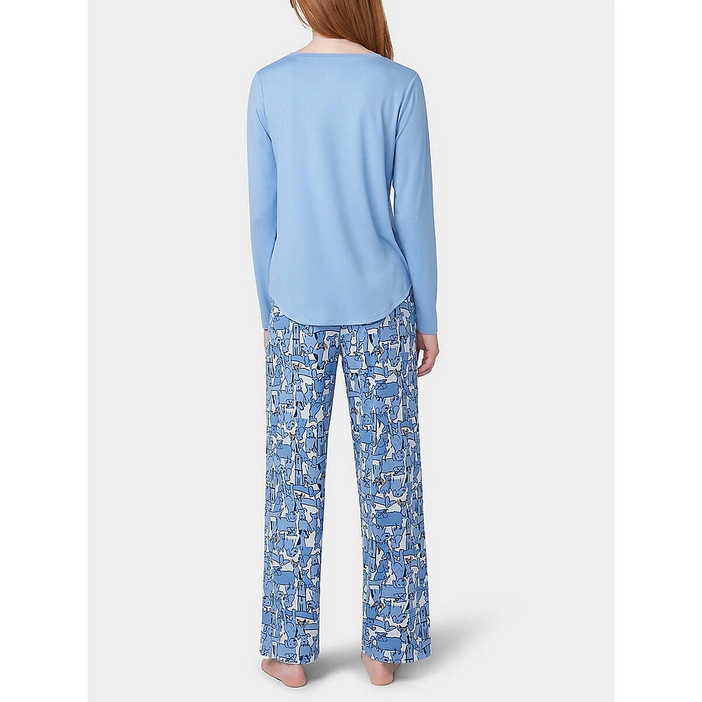 2-Piece Ruffs Roll Call Long-Sleeve Pyjama Packaged Set