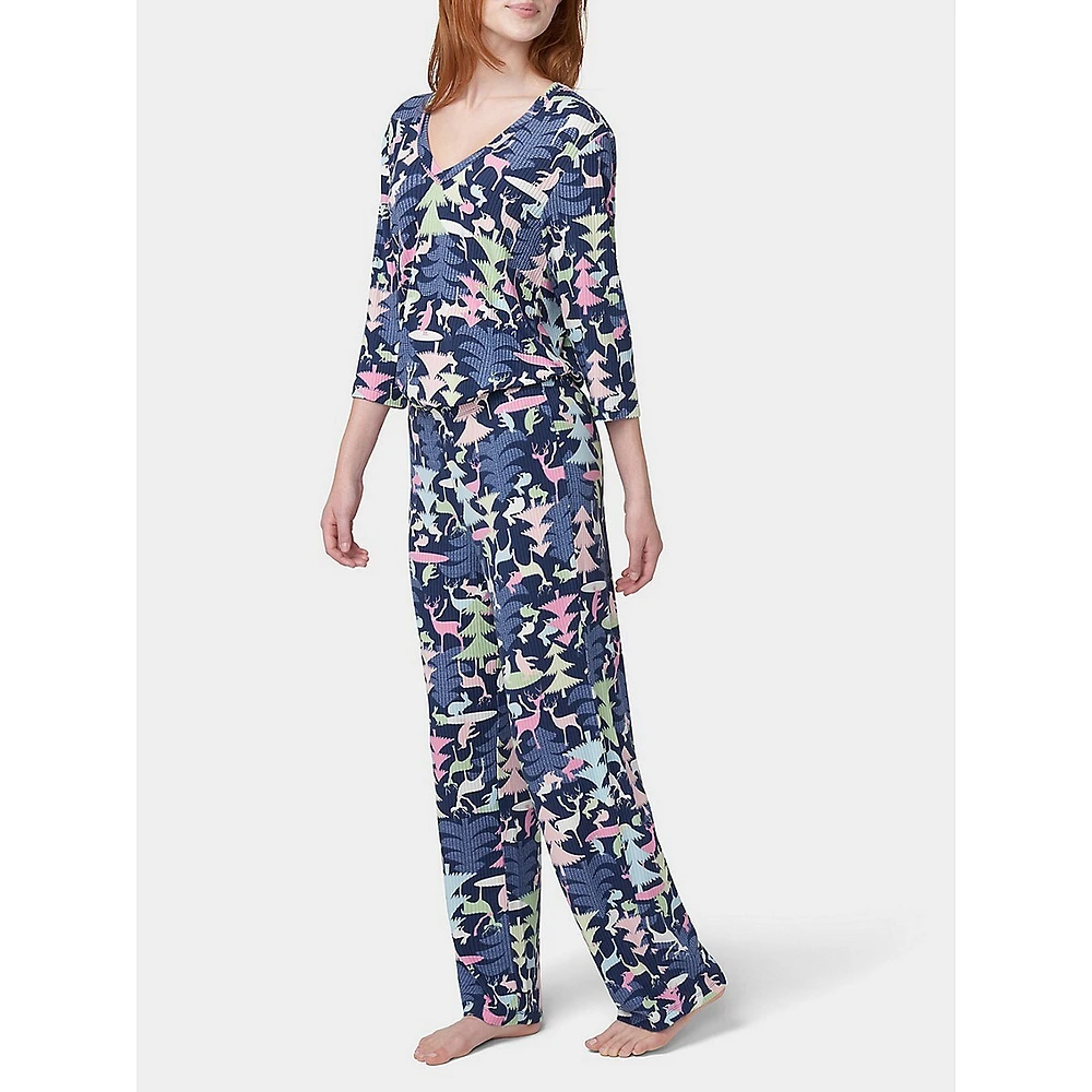 Winter Forest Ultra Ribbed 2-Piece Pyjama Set