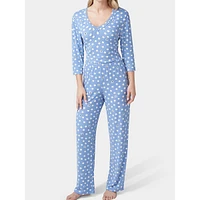 Pop-Up Polar Bear Dot Ultra Ribbed 2-Piece Pyjama Set