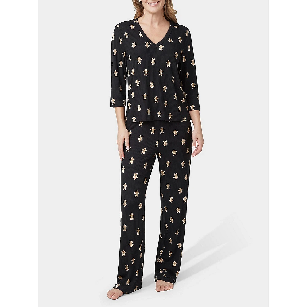 Gingerman Jam Ultra Ribbed 2-Piece Pyjama Set