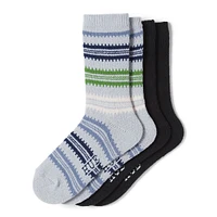 Womens 2 Pair Femme Stripe Boot Sock