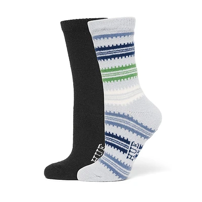 Womens 2 Pair Femme Stripe Boot Sock