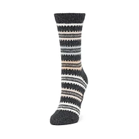 Womens 2 Pair Femme Stripe Boot Sock