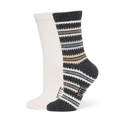 Womens 2 Pair Femme Stripe Boot Sock