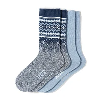 Women's 2 Pair Border Fairisle Boot Sock