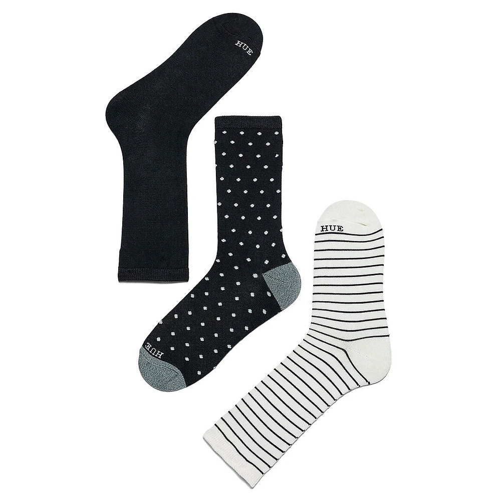 Women's 3-Pair Super Soft Crew Socks Pack