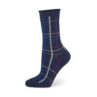 Women's Checked Jean Crew Socks