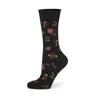 Women's Ditzy Floral Crew Jeans Socks