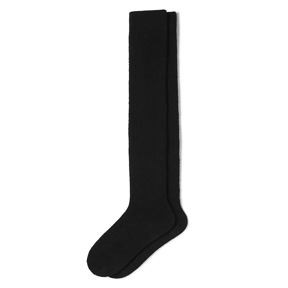 Women's Pointelle-Stitch Over-The-Knee Socks