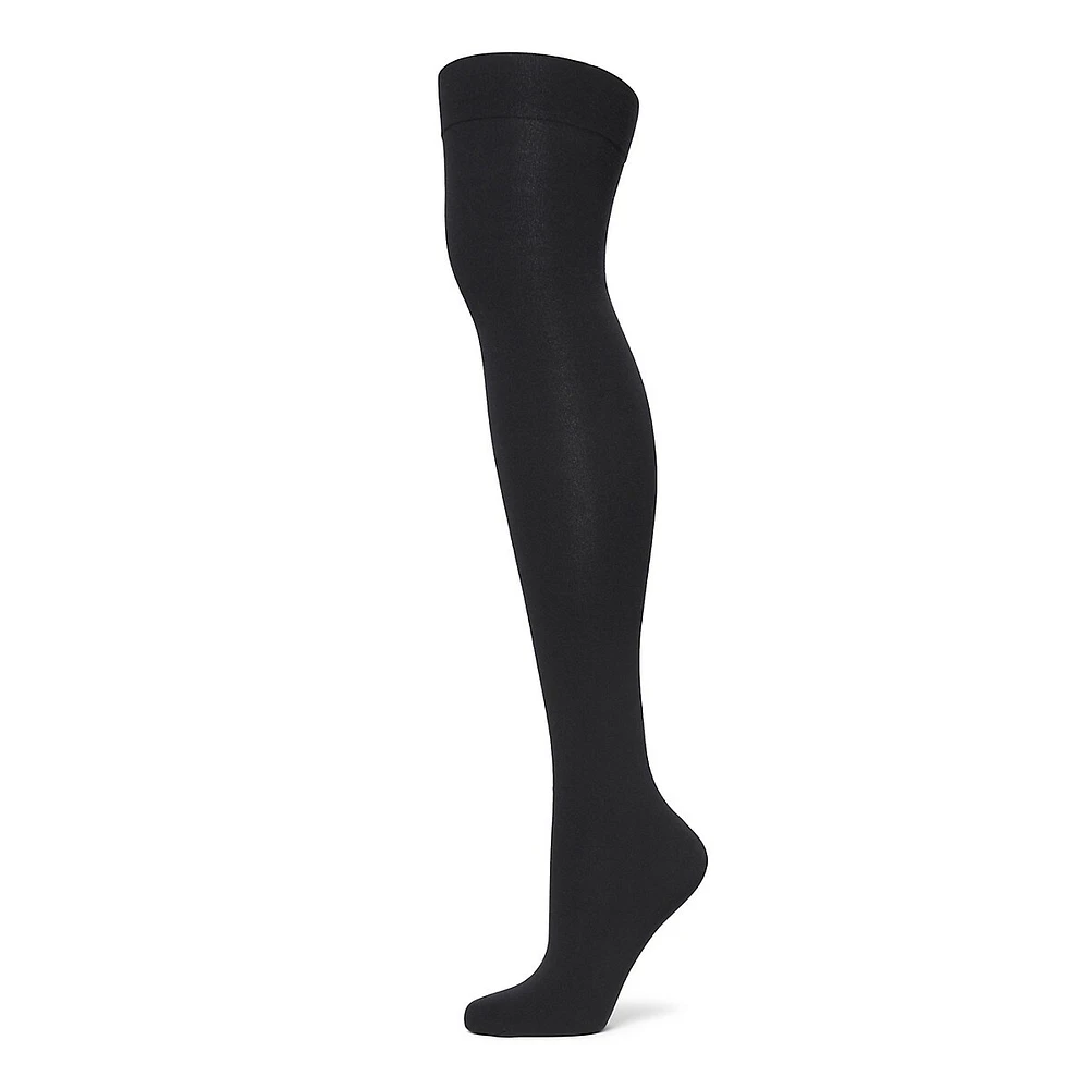 Chaussettes opaques au-dessus du genou pour femmes