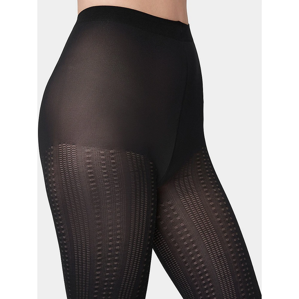 Control Top Geo Stripe Tights