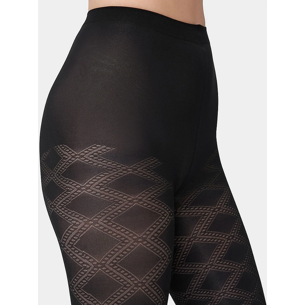 Control Top Pointelle Diamond Tights