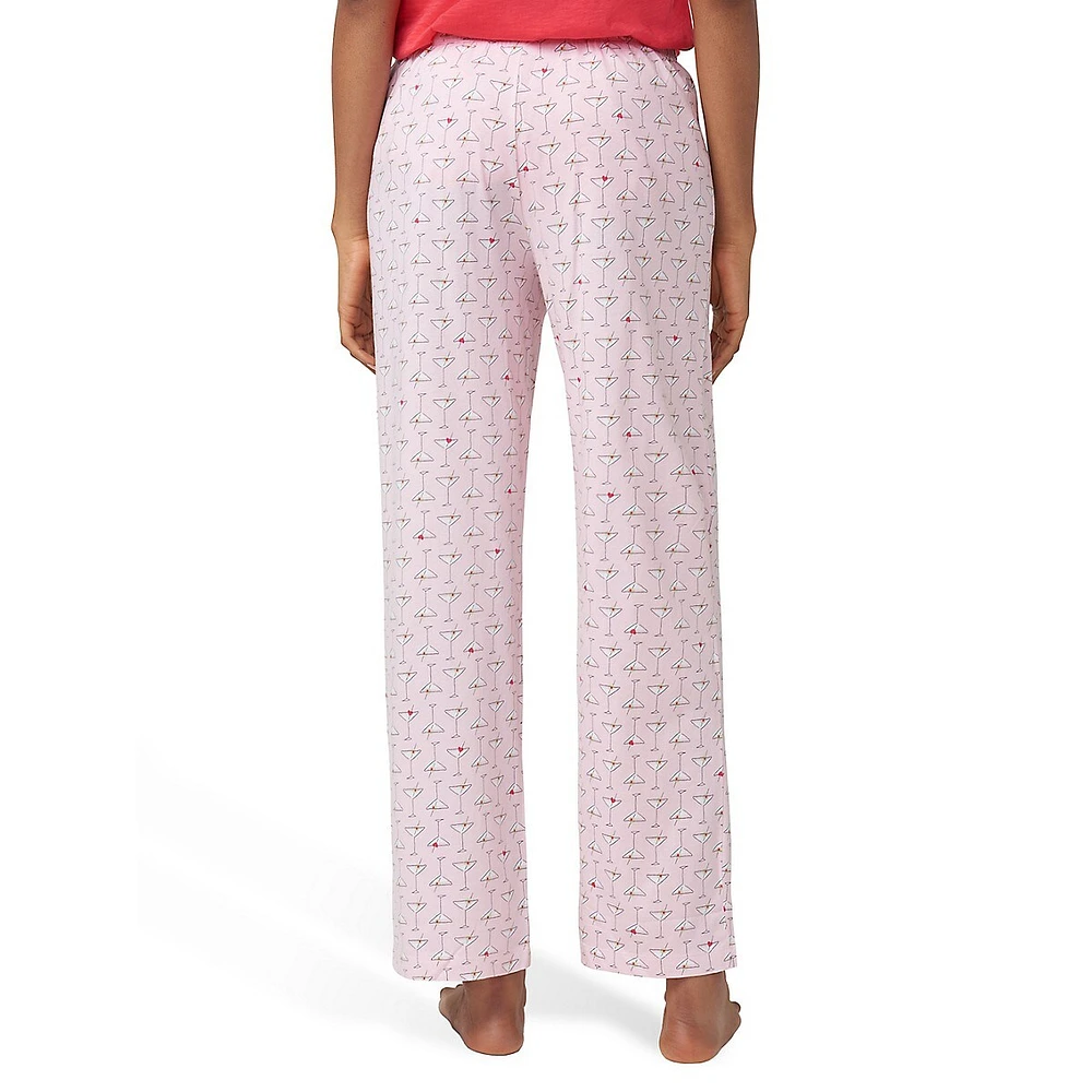 Heartini-Print Pyjama Pants