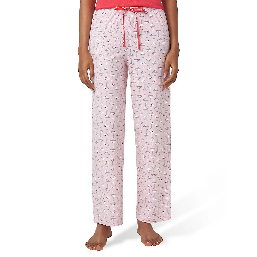 Heartini-Print Pyjama Pants