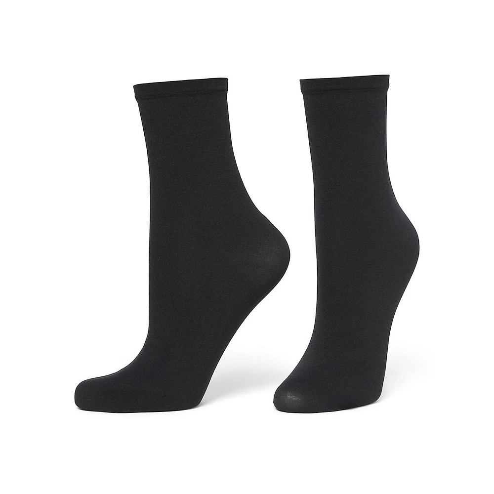 Womens's Opaque Anklet Socks