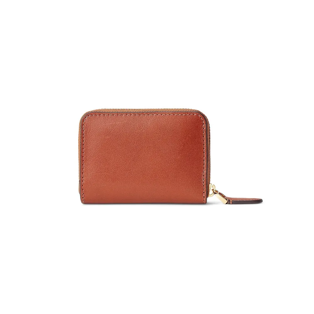 Logo-Hardware Leather Continental Wallet