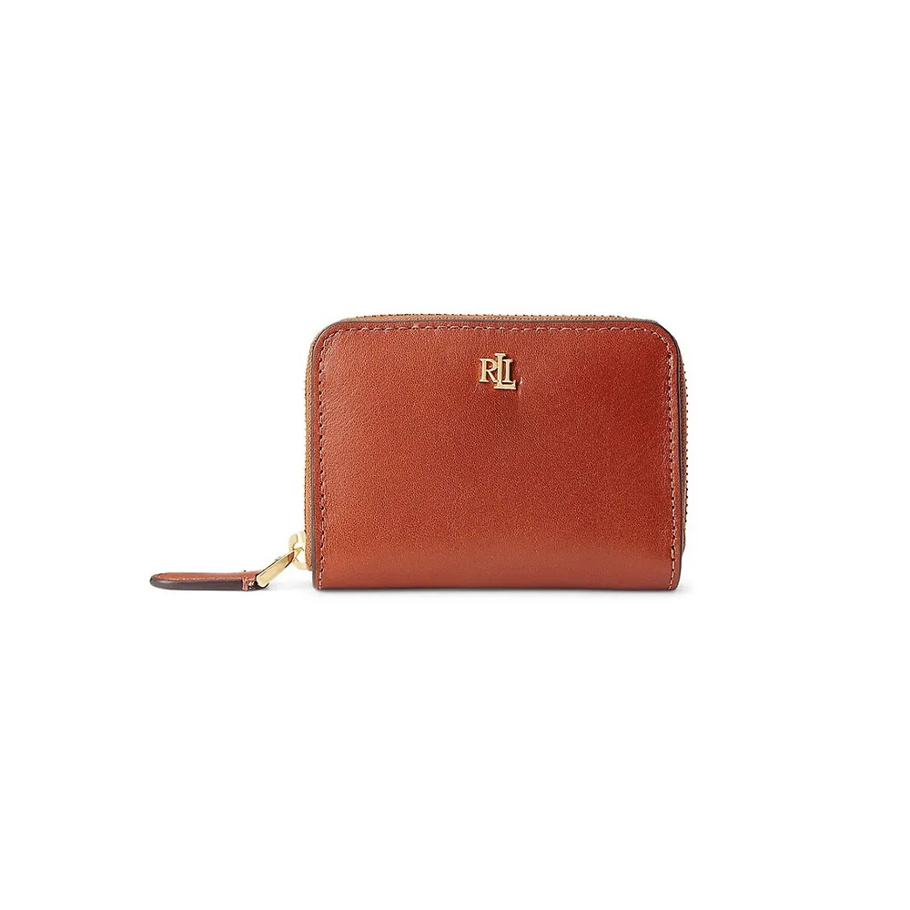 Logo-Hardware Leather Continental Wallet