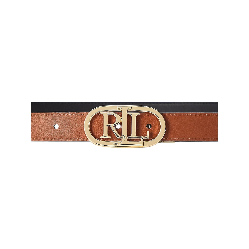 Logo Reversible Leather Belt