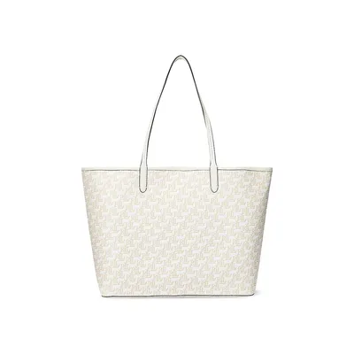 Lauren Ralph Lauren Monogram Coated Canvas Medium Collins Tote | Metropolis  at Metrotown