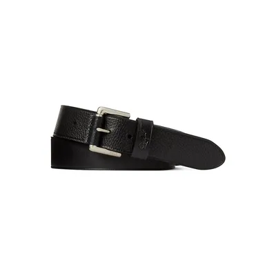 Ceinture en cuir grainé Signature Pony